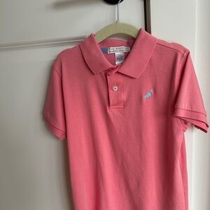 The Beaufort Bonnet Company Boys Prim and Proper Polo in Hampton’s pink size 8